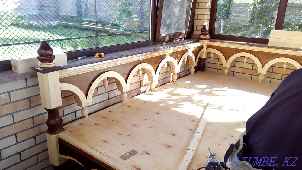 Столярный цех лестницы двери арки мебель шпон дуб конструкции Караганда - изображение 1