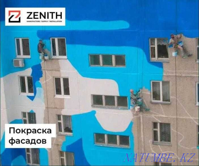 Facade painting in Nur-Sultan. Warranty from 2 years Astana - photo 2