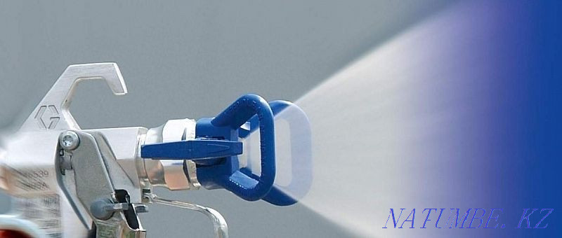 Покраска Побелка стен и потолков безвоздушная покраска Алматы - изображение 1