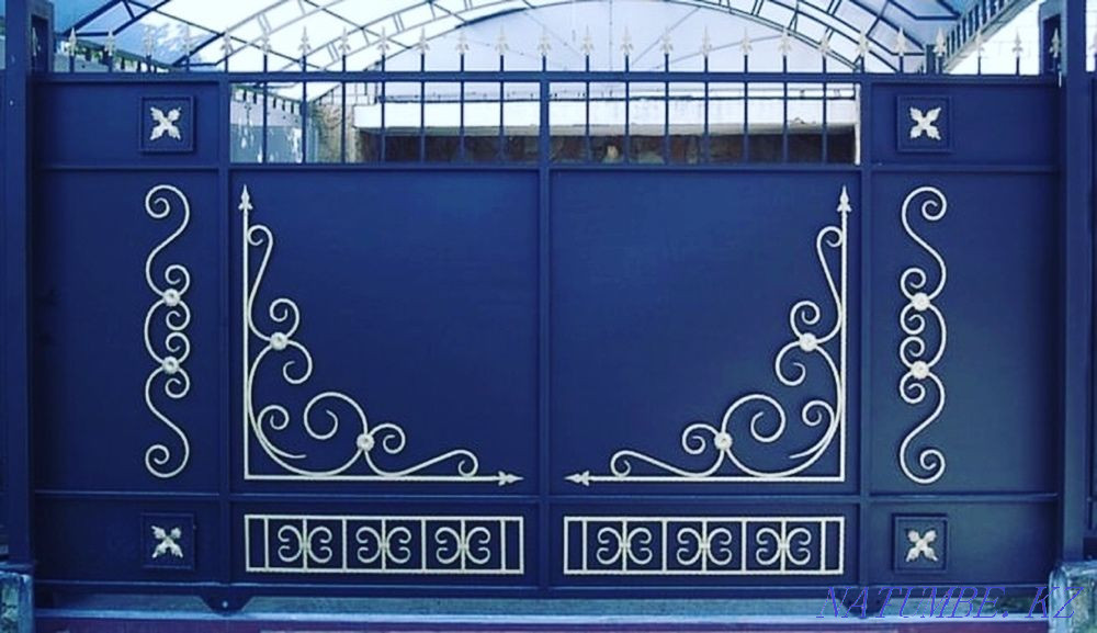 Painting the gate with machine paint (acrylic under varnish) professionally 100% Almaty - photo 1