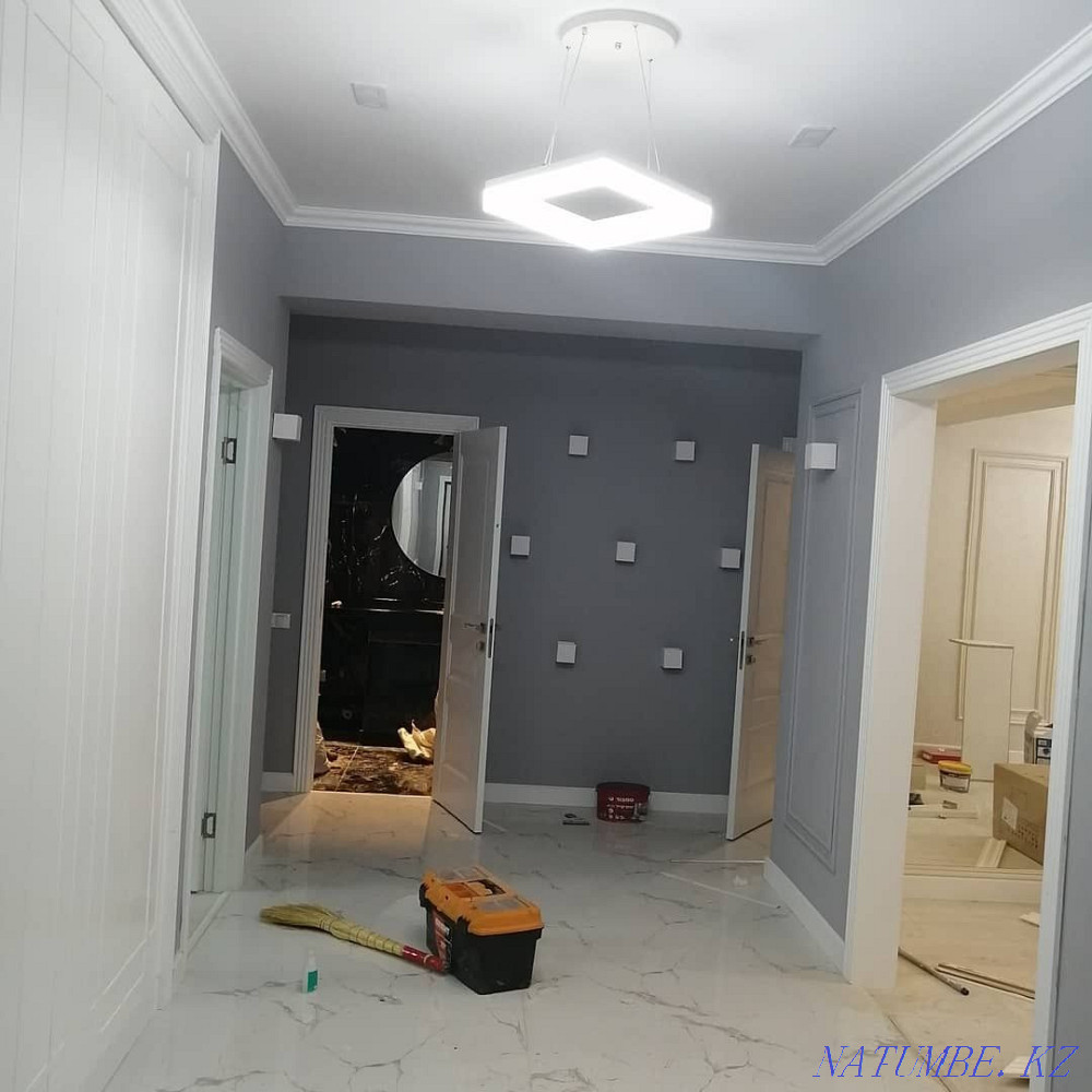 Пәтерді кілтке тапсыру Левкас гипсокартон тақтайшалары Түсқағазды ламинат  Алматы - изображение 3
