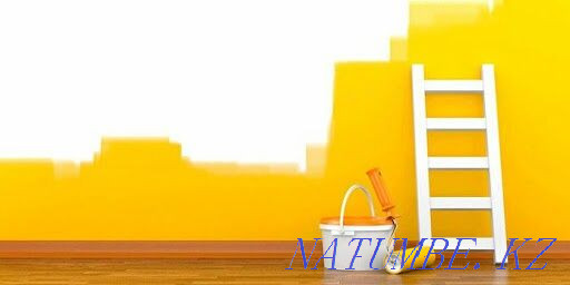 Малярные работы, покраска стен и потолков. Поклейка обоев и галтелей. Петропавловск - изображение 1