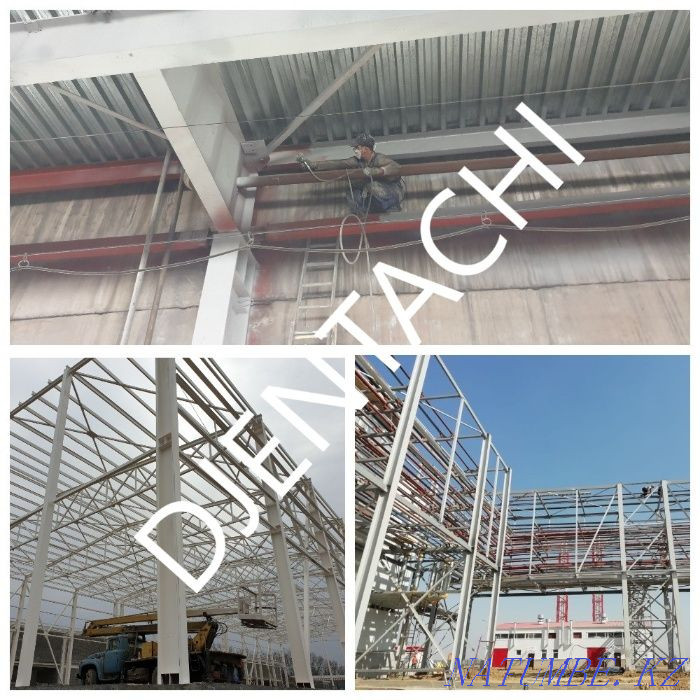 Металл конструкцияларын бояу. Өрттен қорғауды қолдану. Коррозиядан қорғау.  Алматы - изображение 1