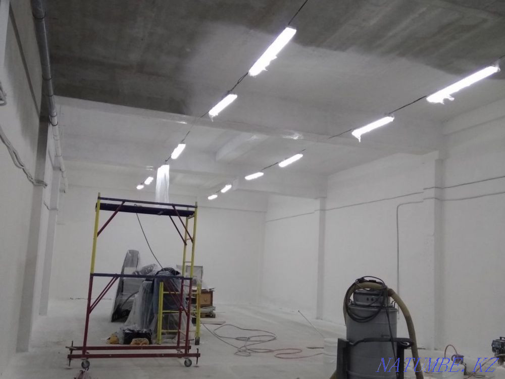 Painting whitewashing of walls and ceilings Hangars Warehouses Workshops retail premises Almaty - photo 8