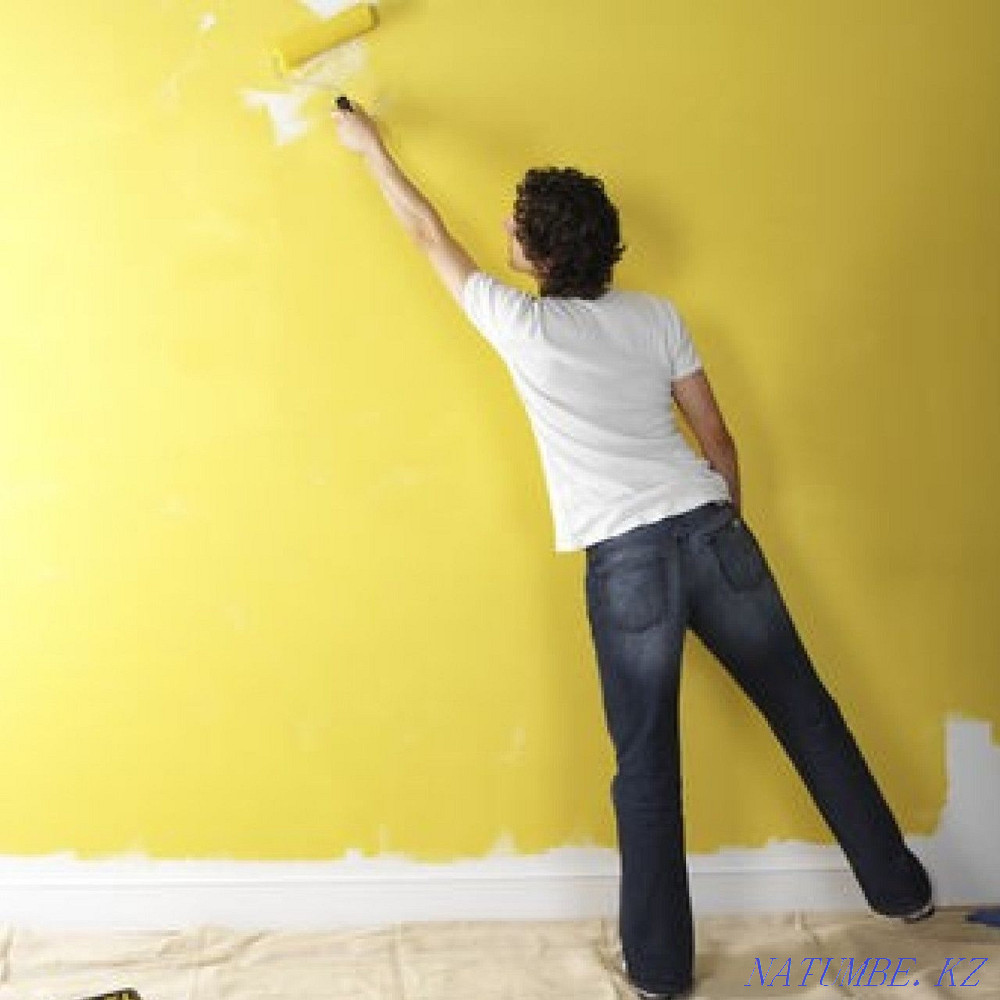 Покраска побелка от 350 тг имульсия краска Алматы - изображение 2