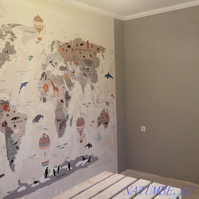 Apartment renovation, wallpaper, putty, fillets, wall painting Karagandy - photo 4