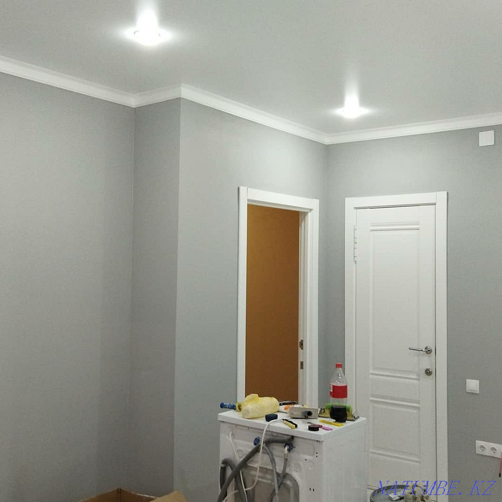Apartment renovation, wallpaper, putty, fillets, wall painting Karagandy - photo 2