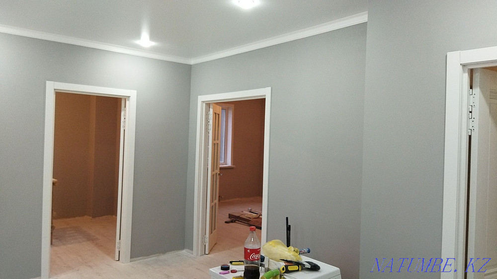 Apartment renovation, wallpaper, putty, fillets, wall painting Karagandy - photo 5