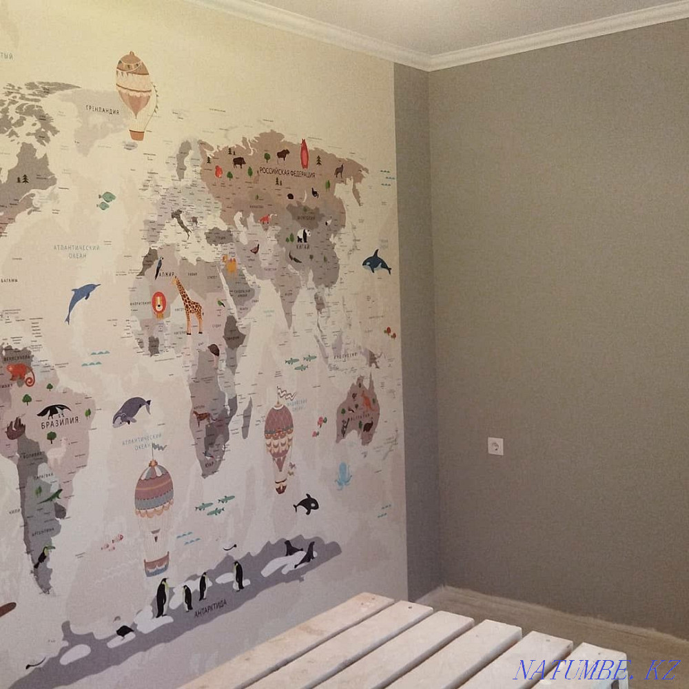 Apartment renovation, wallpaper, putty, fillets, wall painting Karagandy - photo 4