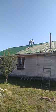 Покраска крыши, карниза, металла черепицы,бетонные металлические забор Бесагаш
