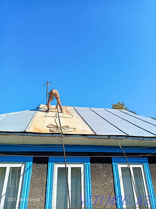Roof painting, eaves, metal tiles, concrete metal fence Бесагаш - photo 6