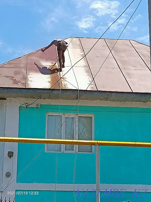 Roof painting, eaves, metal tiles, concrete metal fence Бесагаш - photo 5