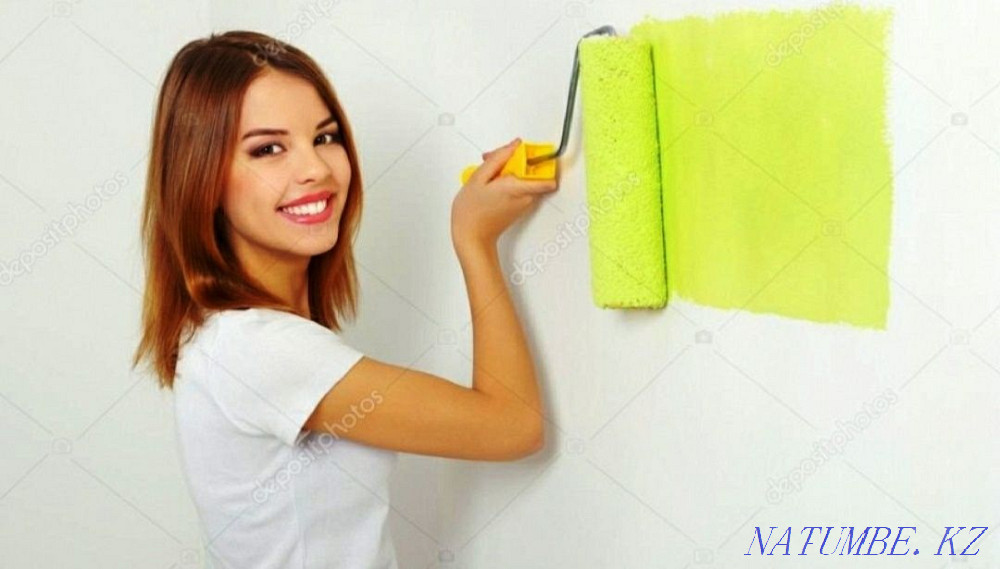 Wallpaper, seaming, painting, gesso, fillets, linoleum. Almaty - photo 1