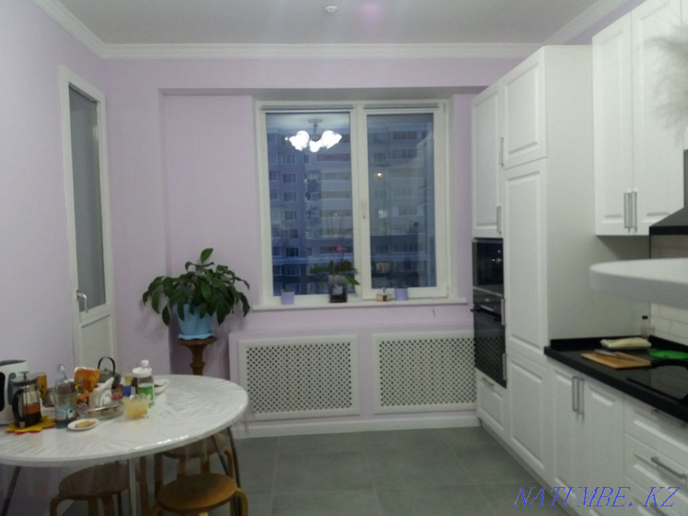 Wall painting. Whitewashing of ceilings. Cosmetic renovation of apartments. Astana - photo 5