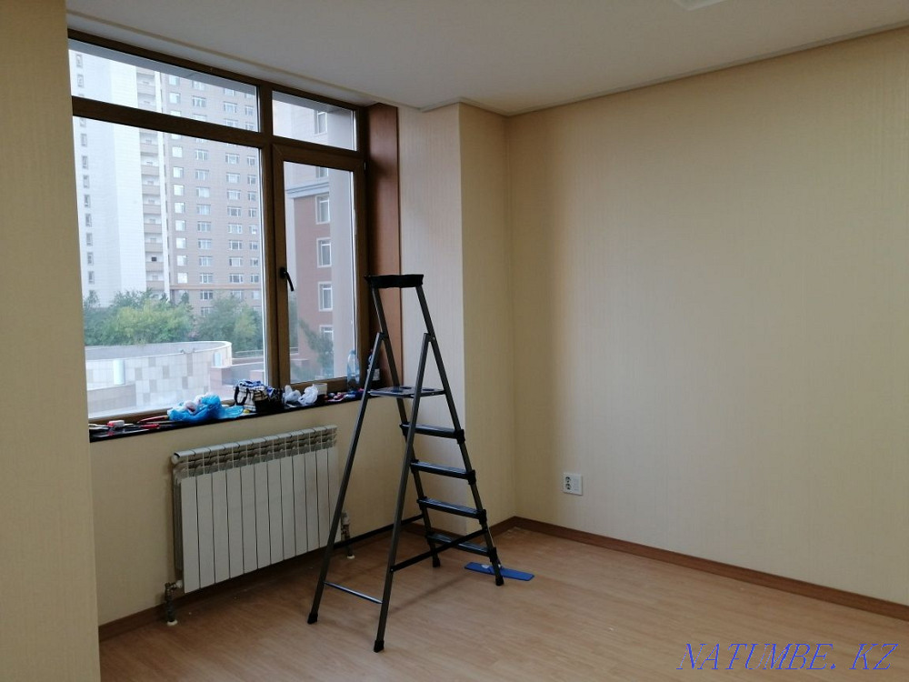 Wall painting. Whitewashing of ceilings. Cosmetic renovation of apartments. Astana - photo 8