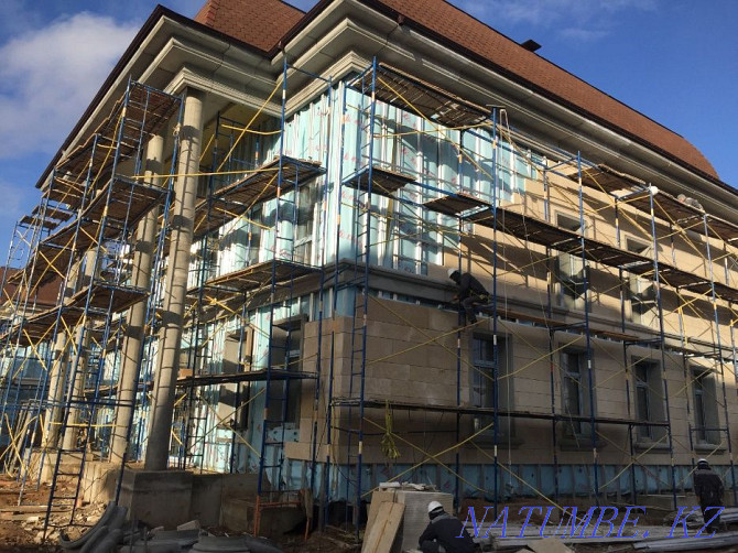 Installation of facades | installation work | travertine | granite Astana - photo 3