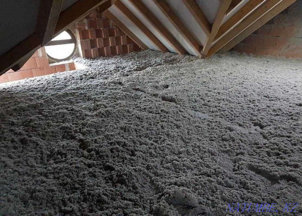 Roof insulation. Ecowool insulation. Installment 0% Almaty - photo 3