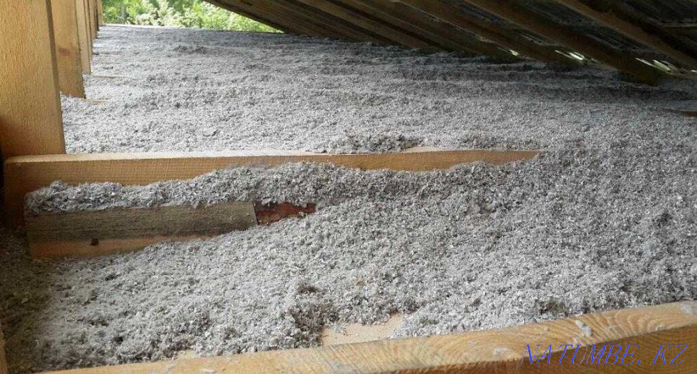 Roof insulation. Ecowool insulation. Installment 0% Almaty - photo 1