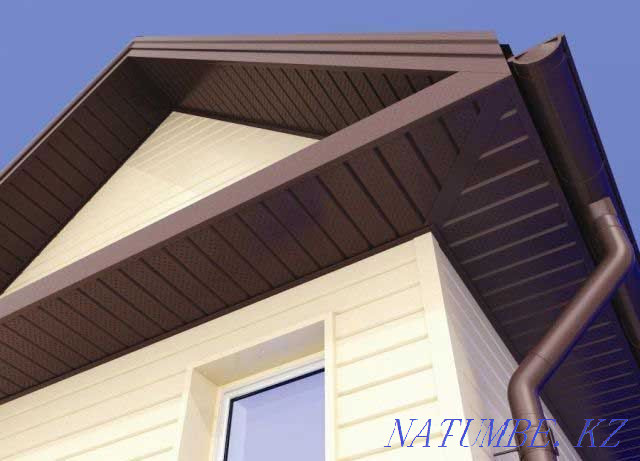 Installation of gable cornices Installation of a gutter system Almaty - photo 4