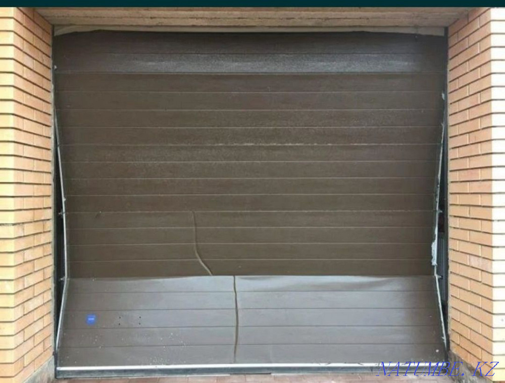 24/7/365 Секциялық гараж есіктерін жөндеу сынған кабельді серіппелер мыжылған  Астана - изображение 3