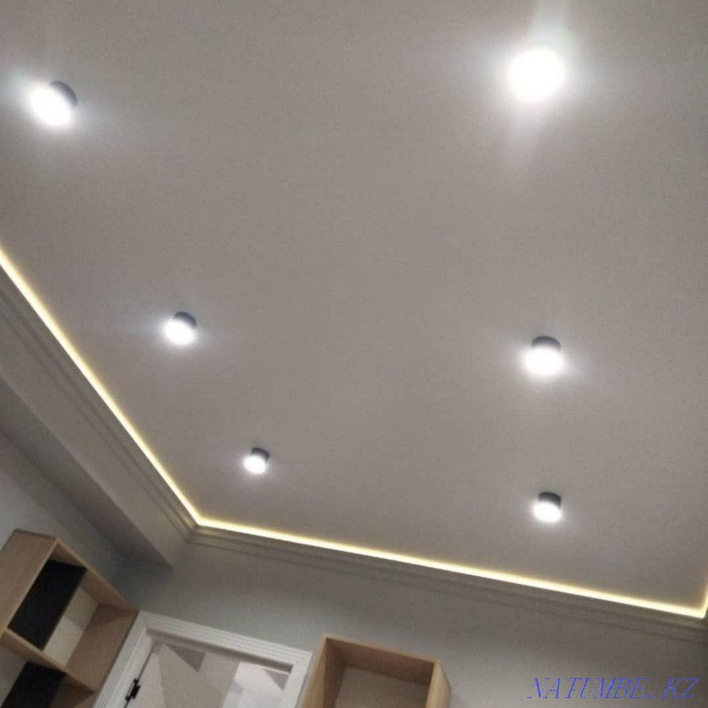 Натяжной потолок недорого! Кермелі т?белер! Созылмалы т?белер! Потолок Алматы - изображение 5