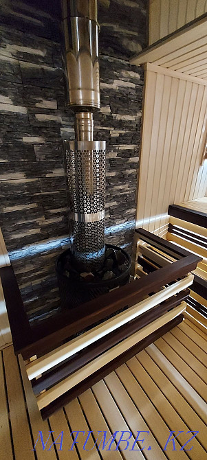 Bath installation. Steam room upholstery. Steam room installation. Bath decoration. clapboard Almaty - photo 7