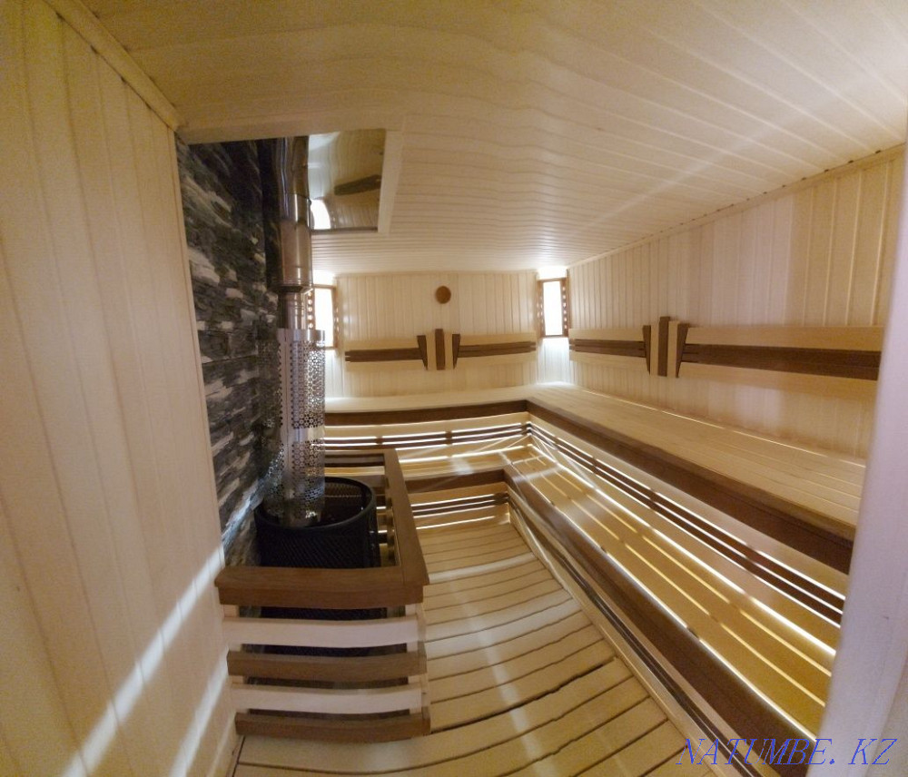 Bath installation. Steam room upholstery. Steam room installation. Bath decoration. clapboard Almaty - photo 8