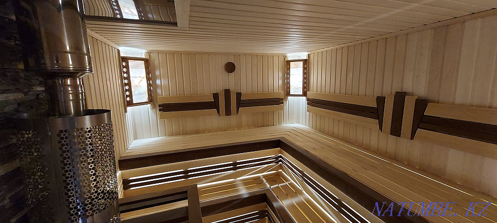 Bath installation. Steam room upholstery. Steam room installation. Bath decoration. clapboard Almaty - photo 6