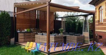 Fabrication and installation Terraces, awnings, gazebos, WPC podiums, Almaty - photo 6