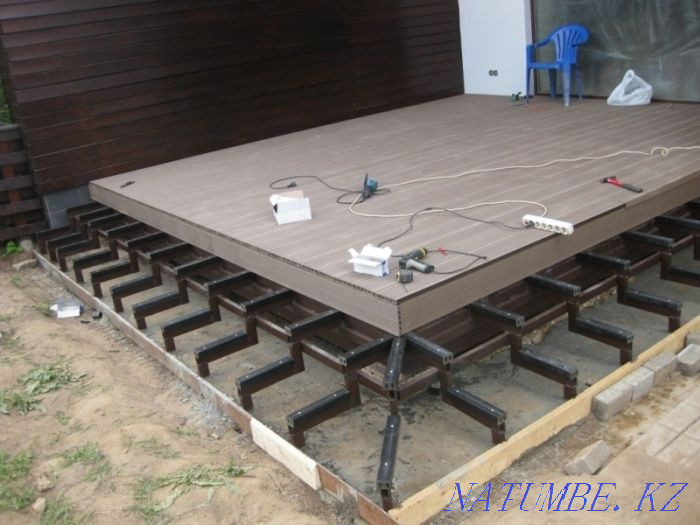 Fabrication and installation Terraces, awnings, gazebos, WPC podiums, Almaty - photo 5