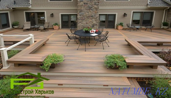 Fabrication and installation Terraces, awnings, gazebos, WPC podiums, Almaty - photo 7