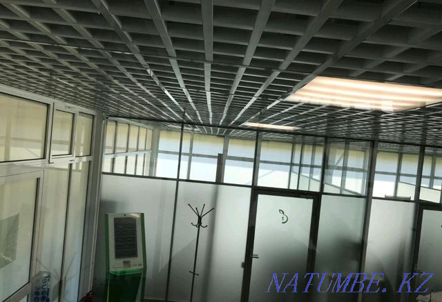 Installation of suspended ceilings, armstrong, grilyato, slatted Astana - photo 1