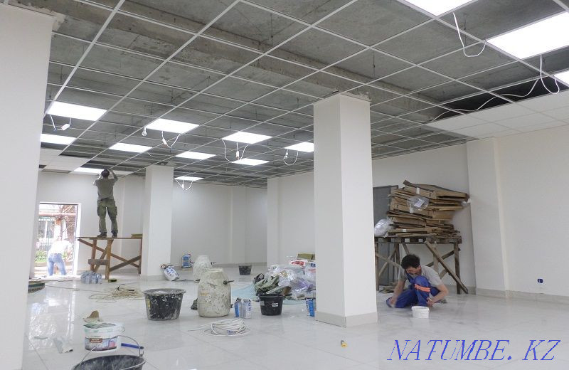 Монтаж подвесных потолков, армстронг, грильято, реечные Астана - изображение 4