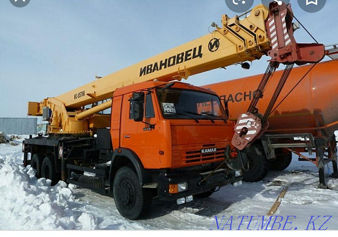 Truck cranes KAMAZ 28 and 21 meters arrow is looking for a permanent job. Semey - photo 1