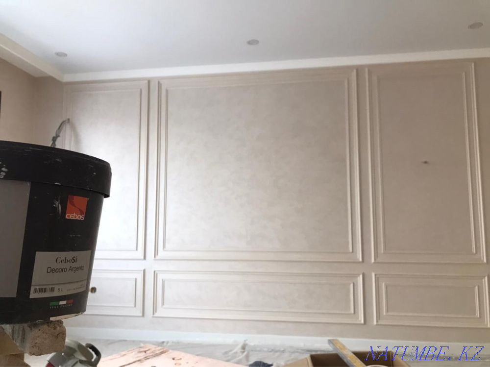 Декоративная штукатурка леонардо,шёлк,венецианка,левкас,закатка,обои Алматы - изображение 3