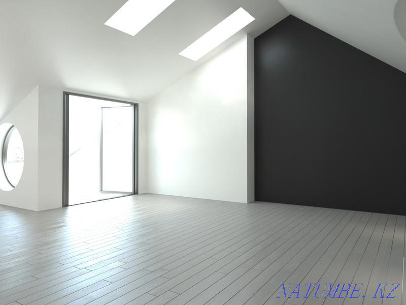 Painting whitewashing warehouse workshop hangar commercial premises apartment Almaty - photo 8