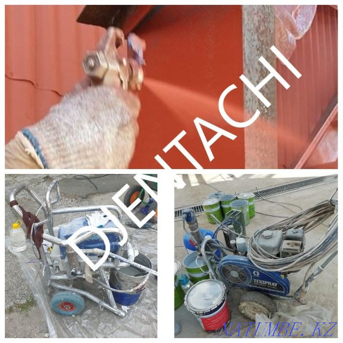 Roof painting, facade painting, metal structure painting. Almaty - photo 1