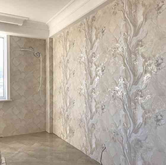Ремонт квартир: покраска стен и потолков, поклейка обоев и галтели Астана