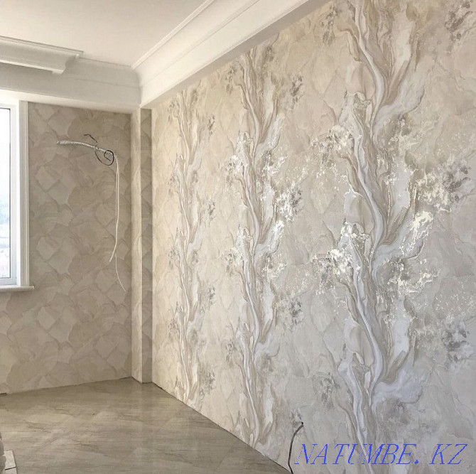 Apartment renovation: painting walls and ceilings, wallpapering and fillets Astana - photo 1
