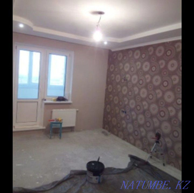Apartment renovation, gesso, wallpaper, decorative plaster Almaty - photo 4
