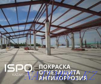 Metal structure painting, fire retardant treatment, warranty Almaty - photo 1
