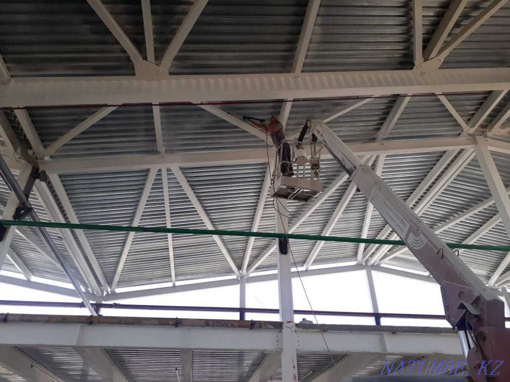 Metal structure painting, fire retardant treatment, warranty Almaty - photo 2