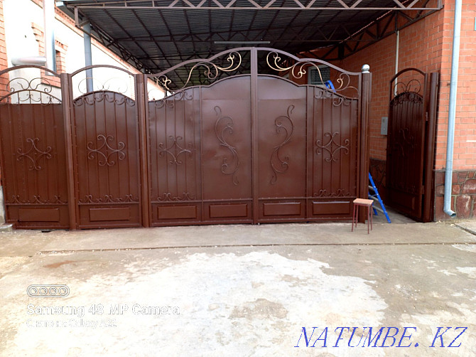 Покраска ворот Варота краслеймин Алмалы - изображение 1