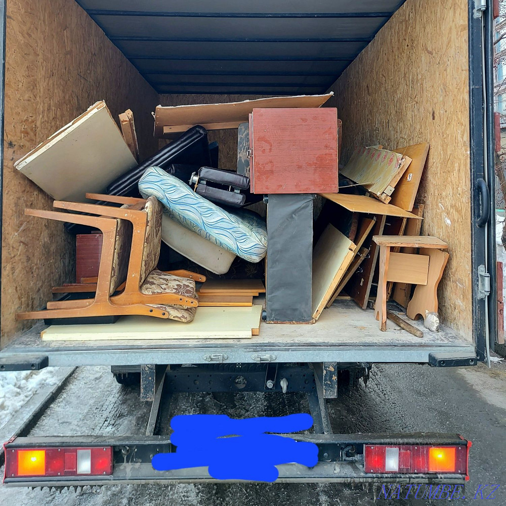 Грузоперевозки. Вывоз мусора хлама! Газель 4.2 с грузчиками. Недорого. Костанай - изображение 1