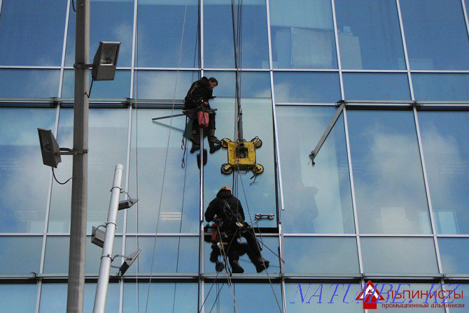 Replacement of double-glazed windows, balconies by industrial climbers Astana - photo 2
