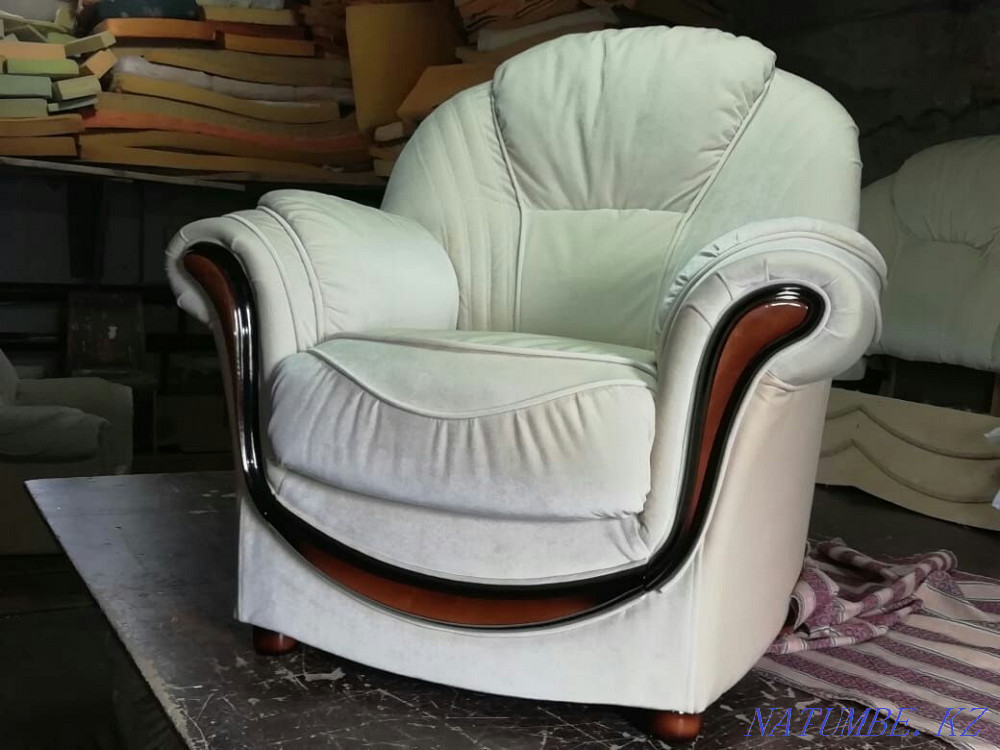 Перетяжка и реставрация мягкой мебели Актобе - изображение 1