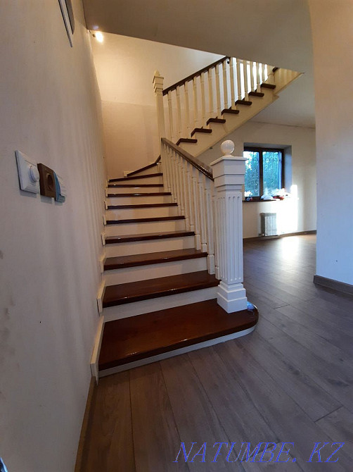 Лестница из Дуб Карагач Сосна Каркас на заказ Изготовим Дерева Лестни Каменка - изображение 5