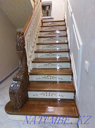 Лестницы из благодарных пород древесины, каркас из метала, из бетона Каскелен - изображение 8
