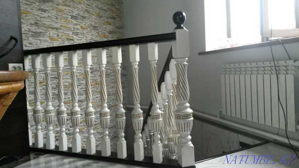 Stairs made of elm, oak, frame made of metal, made of concrete. Installment. Urochishche Talgarbaytuma - photo 7