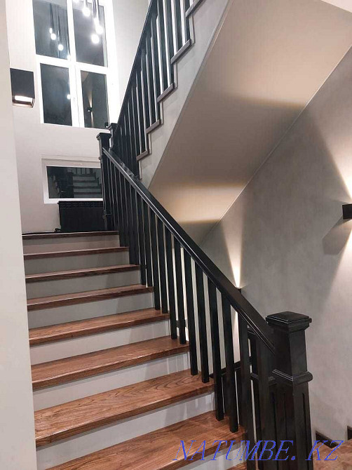 Stairs made of elm, oak, frame made of metal, made of concrete. Installment. Urochishche Talgarbaytuma - photo 2